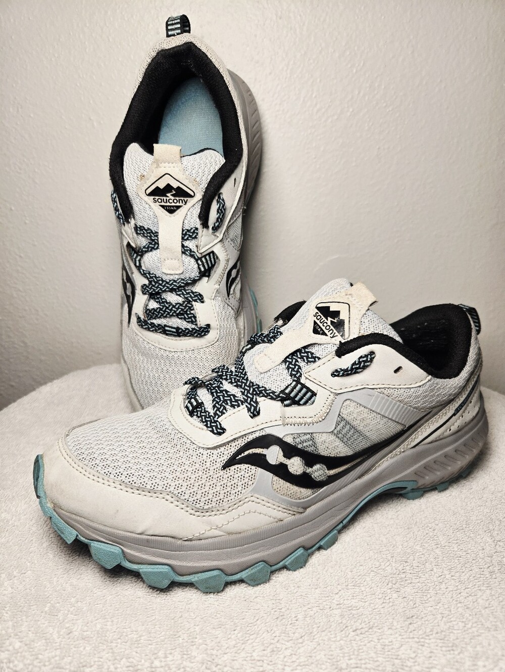 Saucony Excursion TR 16 Trail Running Hiking Shoes Women 9 Gray Teal S10744-23